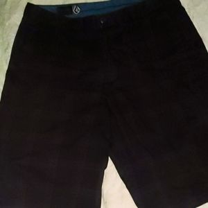 Plaid Black Volcom Shorts